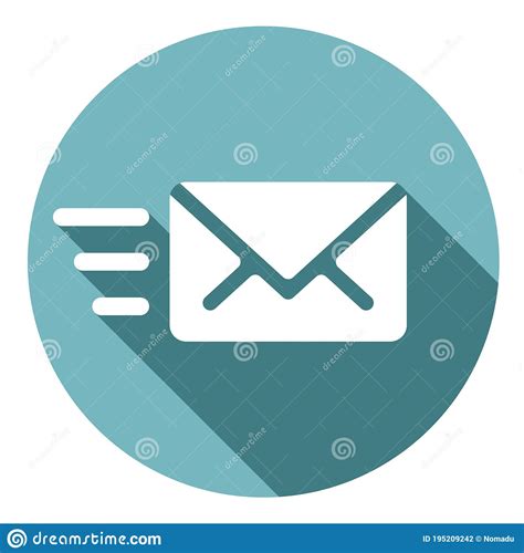Email Send New Message Envelope Flat Icon Stock Vector Illustration