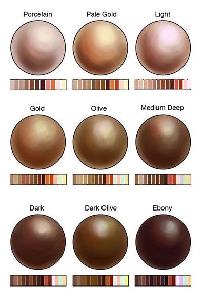 Skin Tone Drawing Reference Guide Drawing Ref