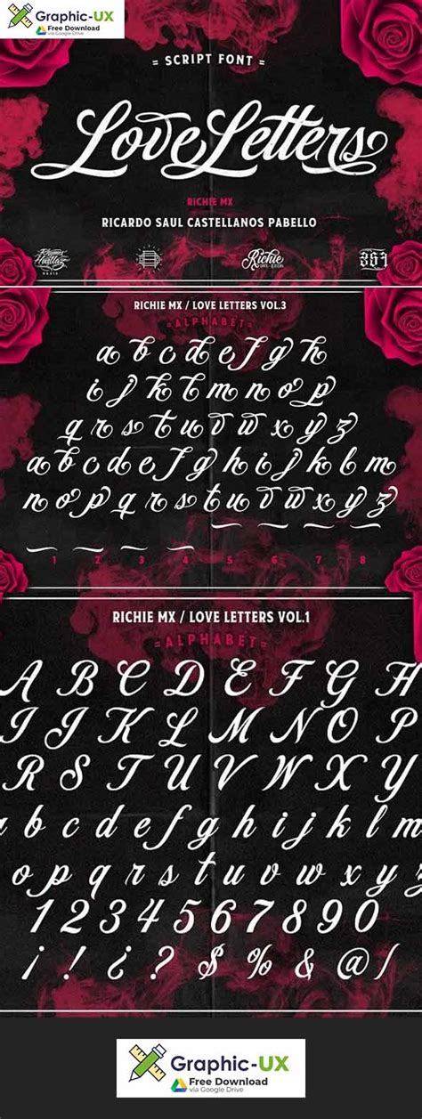 Love Letters Script Font Graphicux