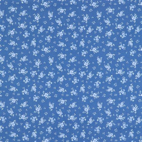 Dark Blue Floral Cotton Calico Fabric Hobby Lobby 1894294