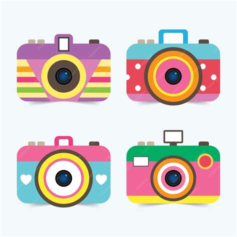 Premium Vector Cute Colourful Camera Clip Art Vector Illustration Design