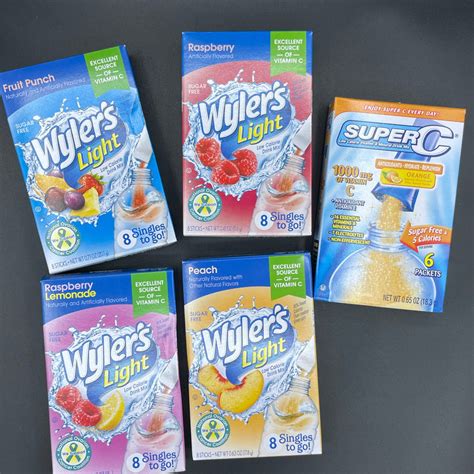 Super C And Wylers Light Drink Mix Sachets Pack Includes Super C Oran