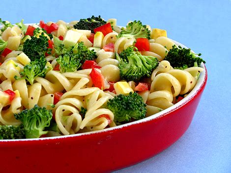 This colorful salad is a cinch to prepare and works well as a main dish. Light and Healthy Summer Pasta Salad