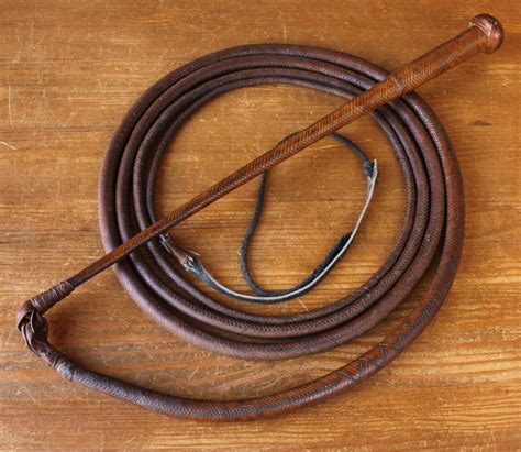 Fine Quality Braided Leather Bullwhip Extra Long 16ft Cowboy Bull Whip