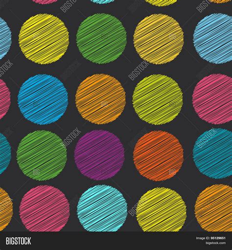 Rainbow Color Polka Dot Background Seamless Pattern