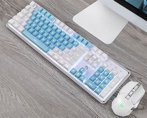 Square Key Wireless Keyboard And Mouse Set In 2021 Keyboard Gaming