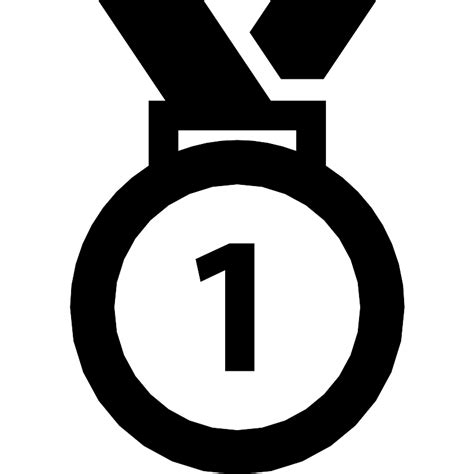 Medal With Number One Vector Svg Icon Svg Repo