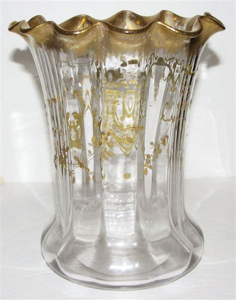 19th Century Moser Enameled Handblown Glass Vase 24k Gold Artwork 8 From Faywrayantiques On