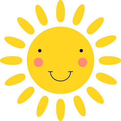 Sol Sonriente De Dibujos Animados Lindos Vector Premium Chegospl