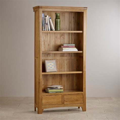Orrick Tall Bookcase Solid Oak Oak Furniture Land