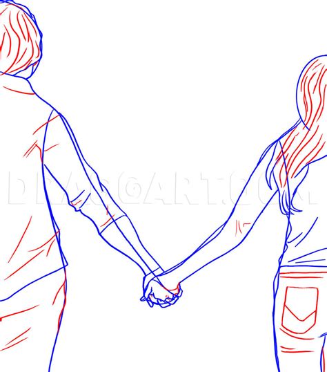 Couple Drawings Of People Holding Hands