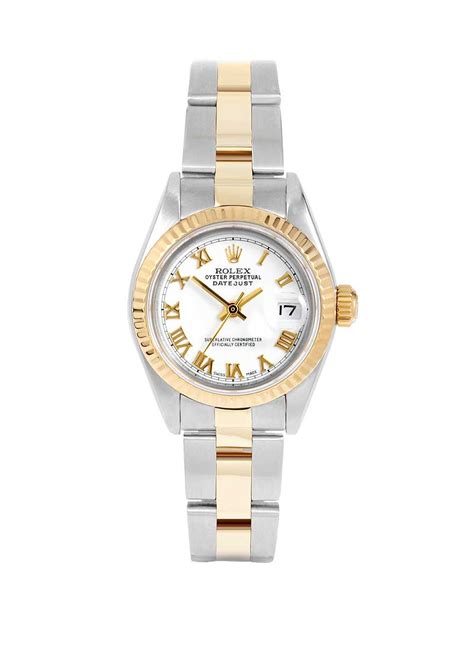 69173usedwhiteroman Rolex Ladies Datejust 26mm 2 Tone With Oyster