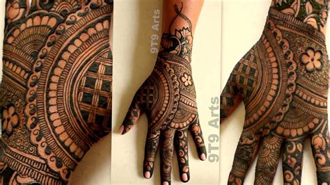 New Simple Stylish Full Hand Dulhan Mehndi Design Back