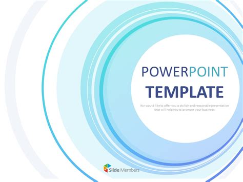 Free Powerpoint Templates Design Circles Gradated With Blue