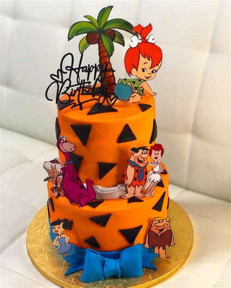 Pebbles Flintstone Cake Baby Birthday Themes Baby Birthday Party