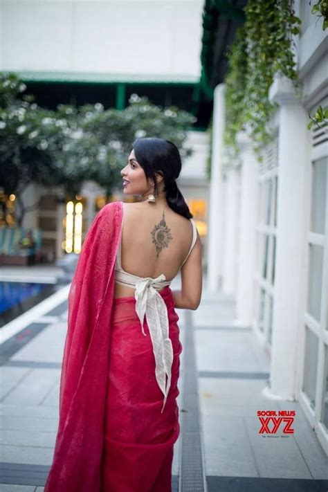 Actress Amala Paul Gorgeous Stills Social News Xyz Sexy Blouse Designs Backless Blouse
