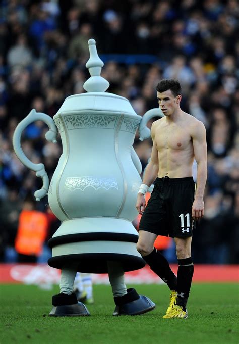 male celebrities welsh soccer player gareth bale shirtless at fa cup vs leeds