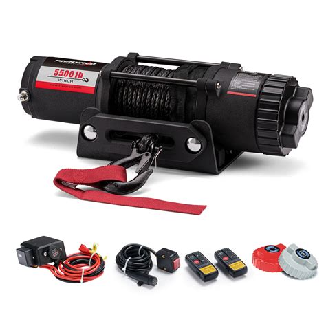 FIERYRED 12V 5500LBS Electric Winch with Synthetic Rope, Wireless
