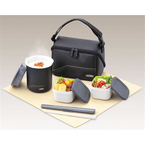Thermos Bento Lunch Box Set Thermos Jar Dbq 501 Bk Japan Japan In A Box