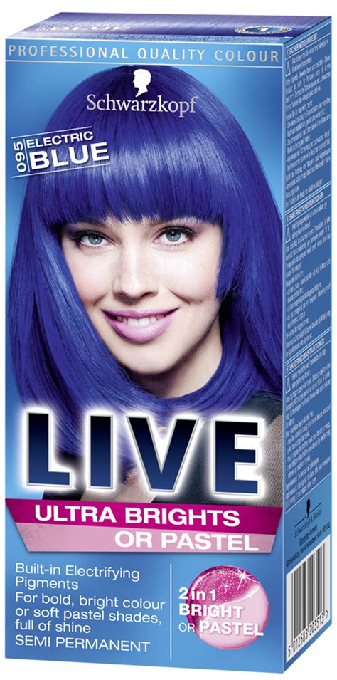 We advise, and it is stated on the product instructions, everyone should perform a strand test before dyeing their hair, even if they have used the product before, as that ensures they will achieve the right result. LIVE Ultra Brights or Pastel Electric Blue, blue hair dye ...
