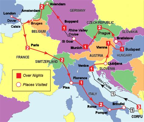 Rail Europe Route Map