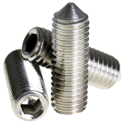 Bolt Base 5mm M5 X 8 A2 Stainless Steel Cone Point Grub Screws Hex