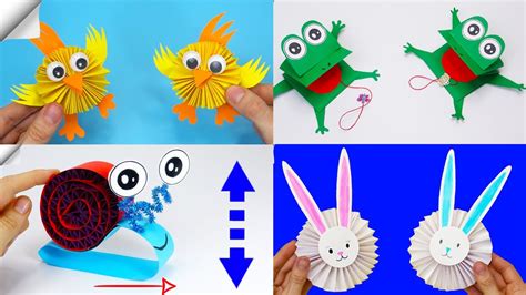 6 Moving Paper Toys Easy Paper Crafts Youtube