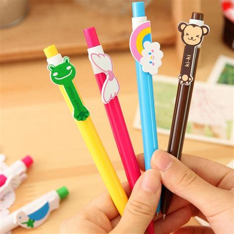 6pcsbag 6 Designs Cute Cartoon Kawaii Novelty Ballpoint Pens Lovely