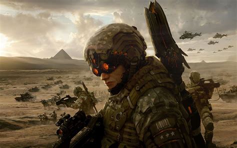 Soldiers War Army Futuristic Goggles Concept Art Marek