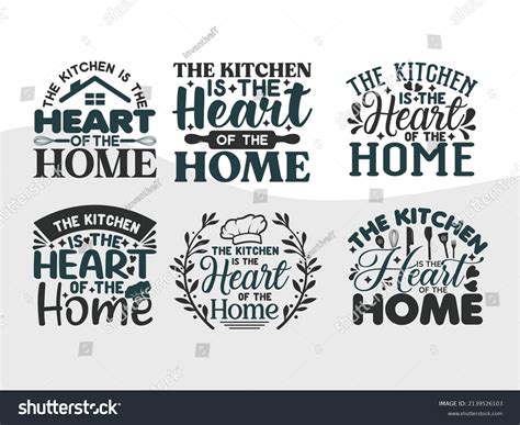 Kitchen Heart Home Printable Vector Illustration Stock Vector Royalty