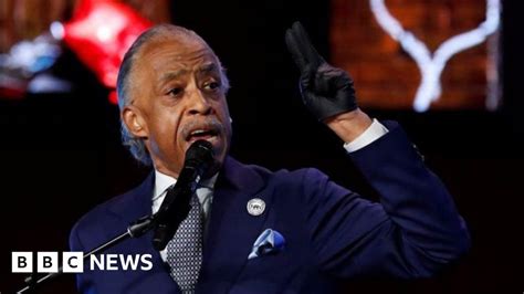 Rev Al Sharpton Delivers Eulogy At Floyd Memorial Bbc News