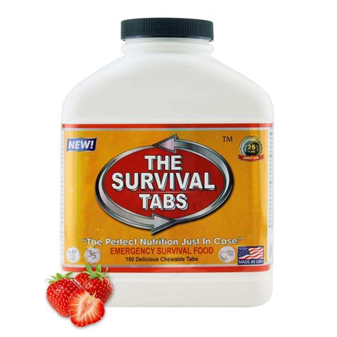 Emergency Food Rations Survival Tabs 15 Days Food Rations 180 Tablets