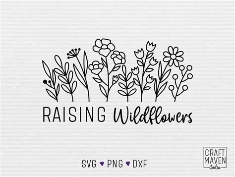Raising Wildflowers Svg Floral Cut File Wildflower Shirt Etsy Australia