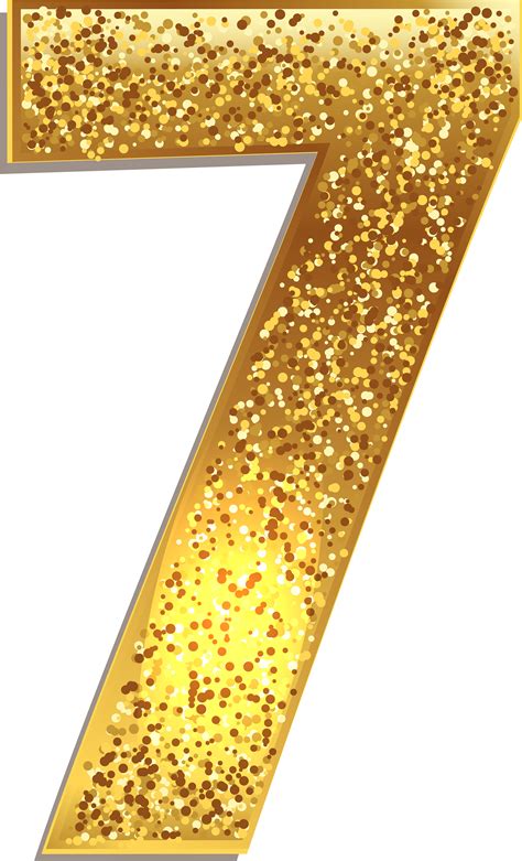 Download Number Seven Shining Png Gold Number 7 Png Clipartkey