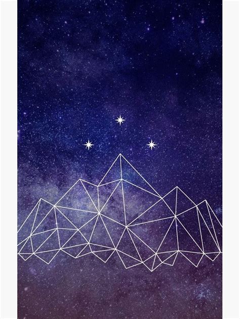 The Stars Are Shining In The Night Sky Above A Geometric Structure With