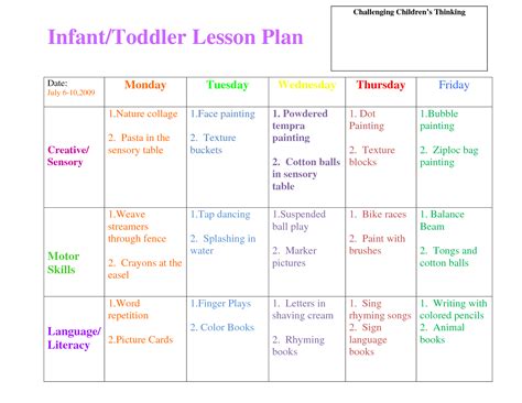 Free Preschool Lesson Plans For 2 Year Olds Lesson Plans Learning