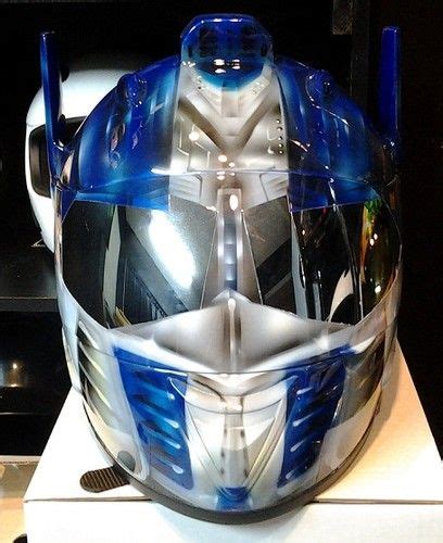 Custom Airbrushed Optimus Prime Transformer 3d Motorcycle Helmet By Rek