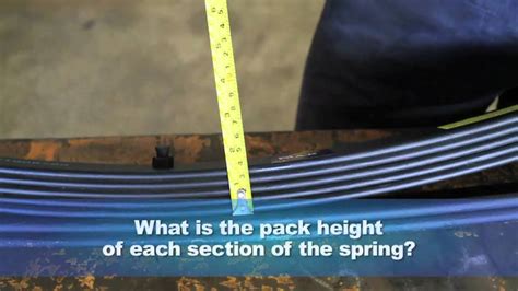 How To Measure Suspension Leaf Springs Youtube