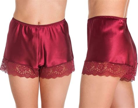 Undercover Lingerie F58 Womens Luxury Satin French Knickers Claret Xxos Shopstyle