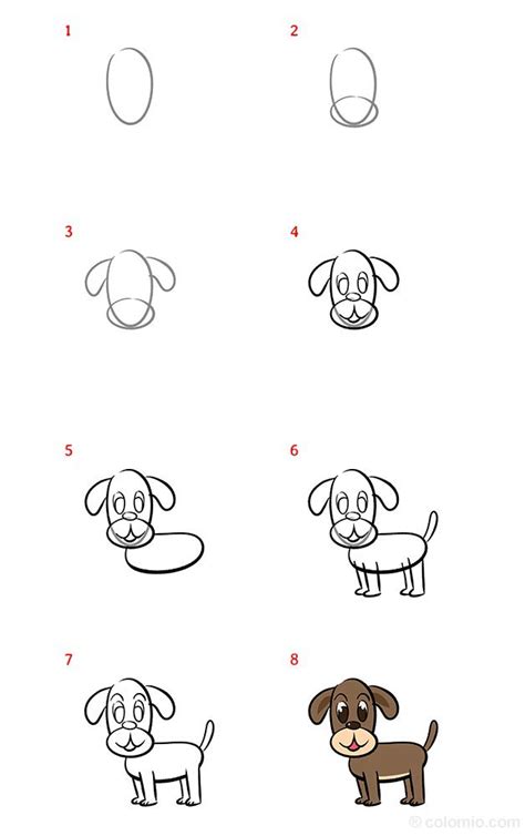Easy Dog Drawing How To Draw A Dog Step By Step
