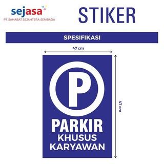 Jual Stiker Parkir Khusus Karyawan Ekslusif Indonesia Shopee Indonesia