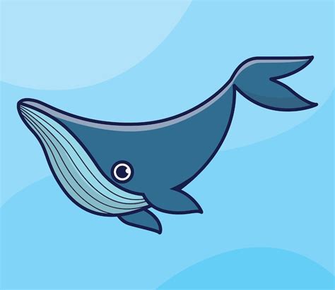 Premium Vector Cute Whale Cartoon Vector Icon Illustration Logo