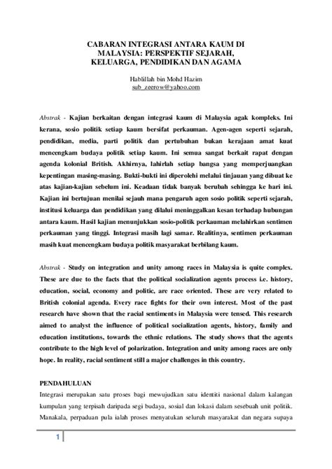 Perpaduan 1 malaysia harus dipupuk sejak kecil kepada diri seseorang itu tanpa mengira kaum,bangsa dan agama. Faktor Yang Menghalang Pengintegrasian Dan Perpaduan Kaum ...