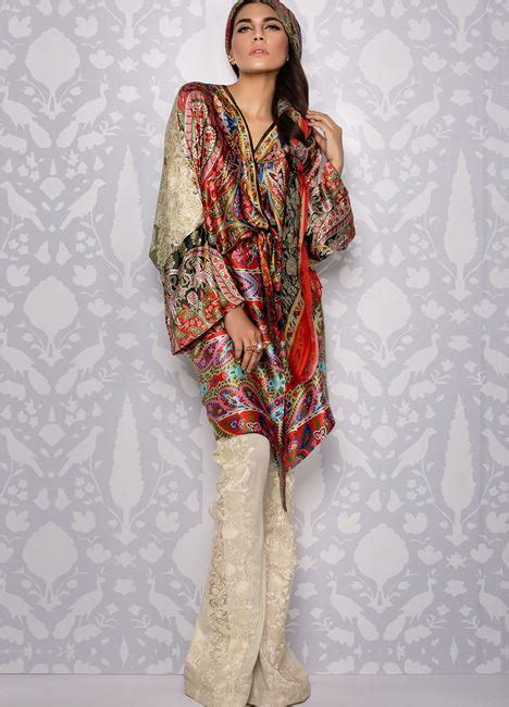 Stylish Pakistani Designers Dresses With Bell Bottom Pantstrousers