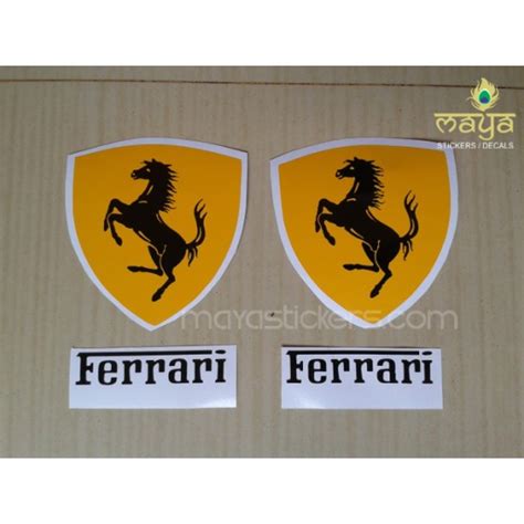 Ferrari Logo Sticker For Bikes And Cars Custom Die Cut Vinyl Decals