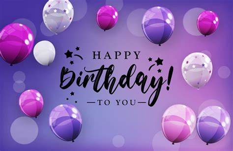 Happy Birthday Congratulations Banner Design With Confetti Balloons