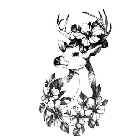 Deer Tattoo Design For Women