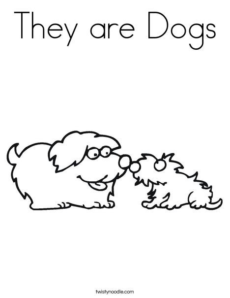 Trace And Color The Dog Coloring Page Twisty Noodle Dog Coloring