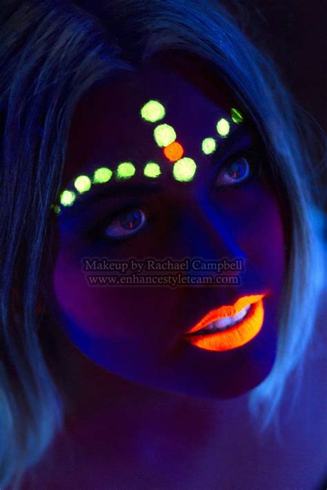 Pin By Mary Andrade On Uv Blacklight Portraits Uv Makeup Neon Face