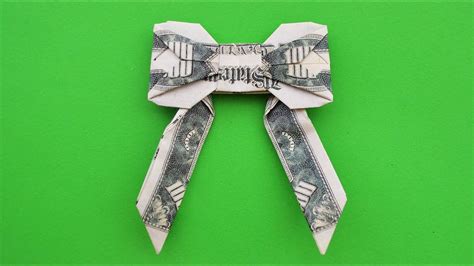 Money Bow With Ribbons Origami Dollar Tutorial Diy Fj Contreras